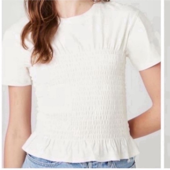 Smocked Flounce Combo Tee - Picture 3 of 3